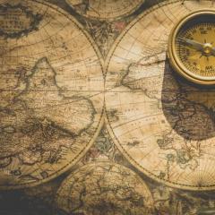 old image of maps